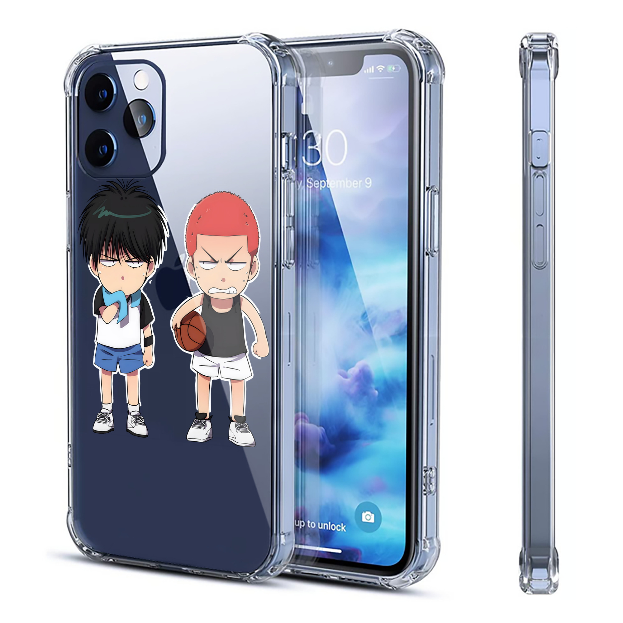 （画像用） SLAM DUNK／スラムダンク 【iPhone 12シリーズ対応】透明スマホケース（クリアソフトケース）
